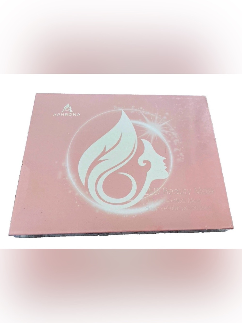APHRONA Pink LED Light Therapy Mask, Face & Neck Beauty Skincare Treatment